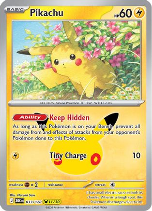 Pikachu - (033/128) Holofoil [ME 30th Celebration]