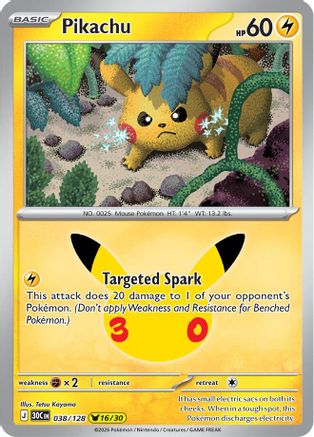 Pikachu - (038/128) Holofoil [ME 30th Celebration]