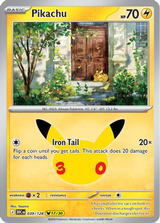 Pikachu - (039/128) Holofoil [ME 30th Celebration]