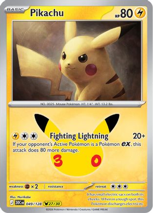Pikachu - (049/128) Holofoil [ME 30th Celebration]