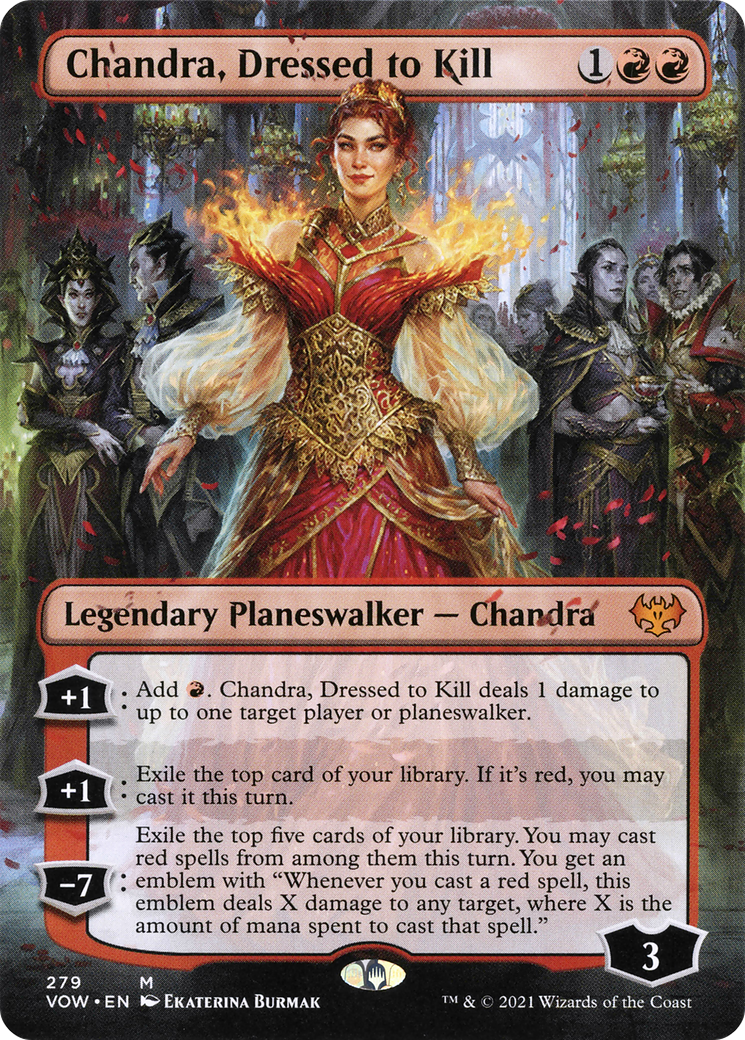 Chandra, Dressed to Kill (Borderless) [Innistrad: Crimson Vow] - Trinity Hobby