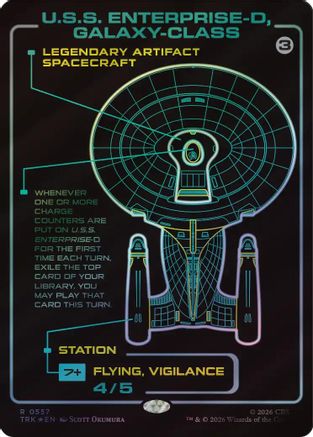 U.S.S. Enterprise-D, Galaxy-Class (Surge Foil)  [Foil]  (TRK-557) - [Star Trek]