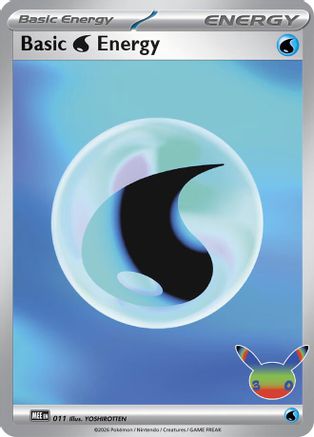 Basic Water Energy - 011 (30th Celebration) - (11) Holofoil [MEE Mega Evolution Energies]