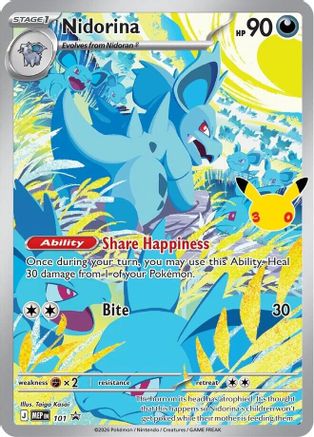 Nidorina - 101 (30th Celebration) - (101) Holofoil [ME Mega Evolution Promo]