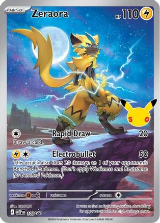 Zeraora - 103 (30th Celebration) - (103) Holofoil [ME Mega Evolution Promo]
