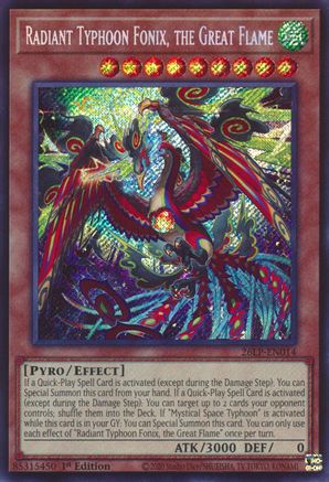 Radiant Typhoon Fonix, the Great Flame (Secret Rare) [26LP-EN014] - Limited Pack World Championship 2026 1st Edition - Secret Rare