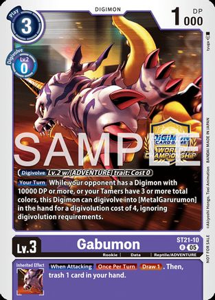 Gabumon (World Championship 26-27 Store Championships Season 2 Top 4) (ST21-10) - [Starter Deck 21: Hero of Hope] Foil