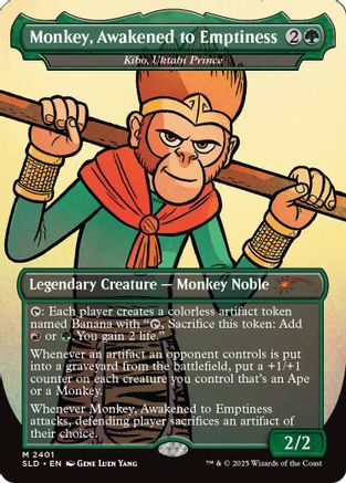 Monkey, Awakened to Emptiness - Kibo, Uktabi Prince  (SLD-2401) - [Secret Lair Drop Series]