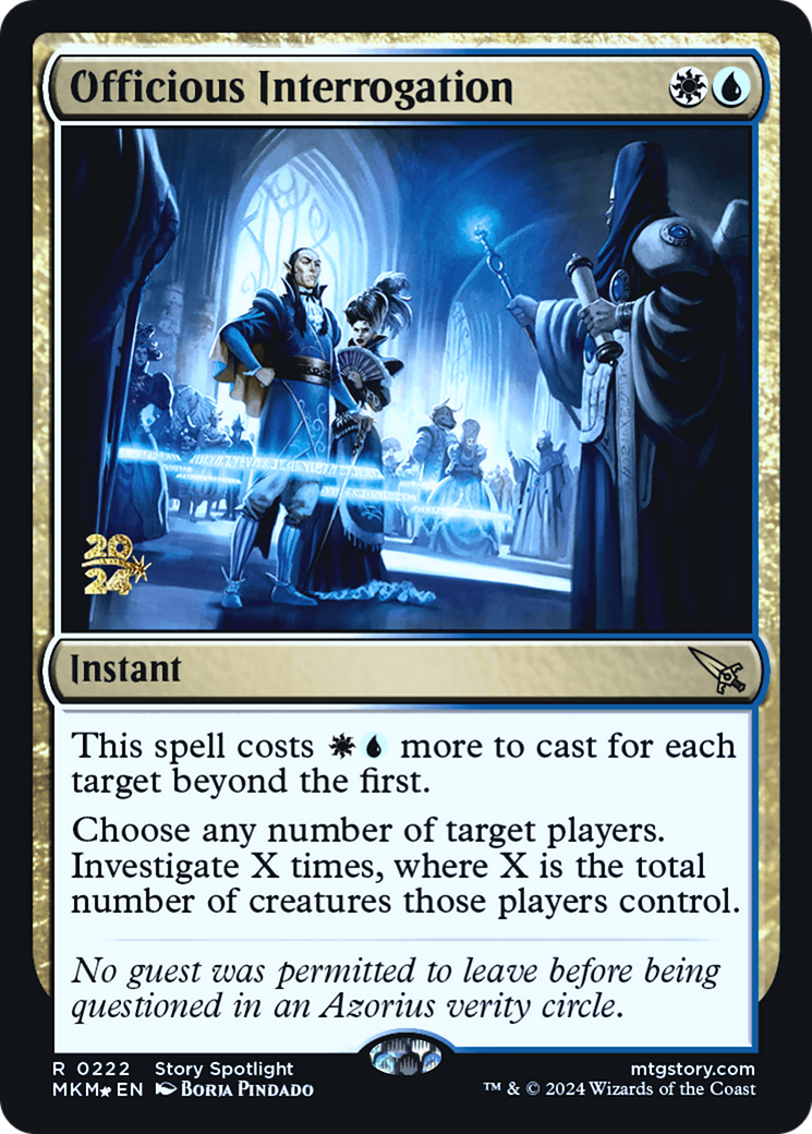 Officious Interrogation [Murders at Karlov Manor Prerelease Promos] - Trinity Hobby