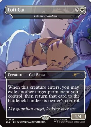 Lofi Cat - Felidar Guardian  [Foil]  (SLD-2821) - [Secret Lair Drop Series]