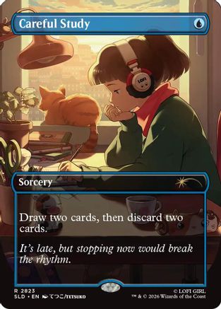 Careful Study (2823)  [Foil]  (SLD-2823) - [Secret Lair Drop Series]