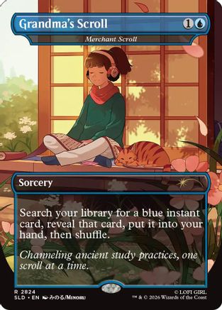 Grandma's Scroll - Merchant Scroll  [Foil]  (SLD-2824) - [Secret Lair Drop Series]