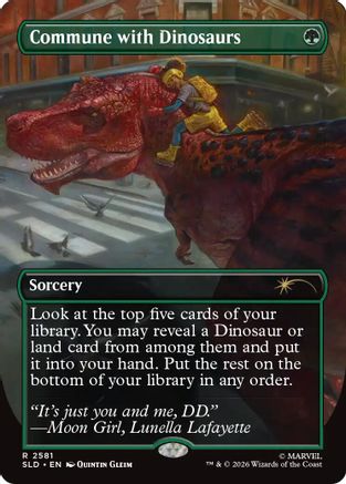 Commune with Dinosaurs  [Foil]  (SLD-2581) - [Secret Lair Drop Series]