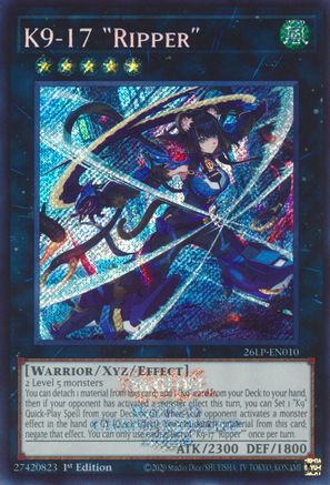 K9-17 Ripper (Emblazoned Secret Rare) [26LP-EN010] - Limited Pack World Championship 2026 1st Edition - Secret Rare