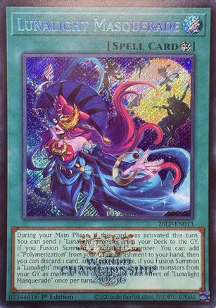 Lunalight Masquerade (Emblazoned Secret Rare) [26LP-EN013] - Limited Pack World Championship 2026 1st Edition - Secret Rare