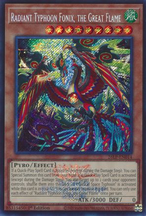 Radiant Typhoon Fonix, the Great Flame (Emblazoned Secret Rare) [26LP-EN014] - Limited Pack World Championship 2026 1st Edition - Secret Rare