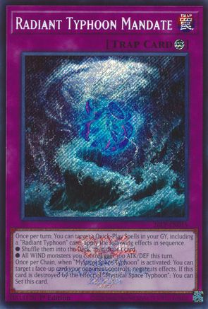 Radiant Typhoon Mandate (Emblazoned Secret Rare) [26LP-EN015] - Limited Pack World Championship 2026 1st Edition - Secret Rare