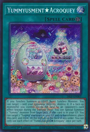 YummyusmentAcroquey (Emblazoned Secret Rare) [26LP-EN007] - Limited Pack World Championship 2026 1st Edition - Secret Rare