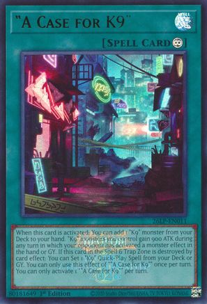 A Case for K9 (Emblazoned) [26LP-EN011] - Limited Pack World Championship 2026 1st Edition - Ultra Rare