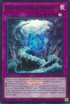 Radiant Typhoon Mandate (Emblazoned) [26LP-EN015] - Limited Pack World Championship 2026 1st Edition - Ultra Rare