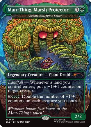 Man-Thing, Marsh Protector - Bristly Bill, Spine Sower  (SLD-2621) - [Secret Lair Drop Series]