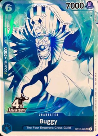 Buggy (4th Anniversary Treasure Campaign Pack) (OP12-049) - [One Piece Promotion Cards] Foil