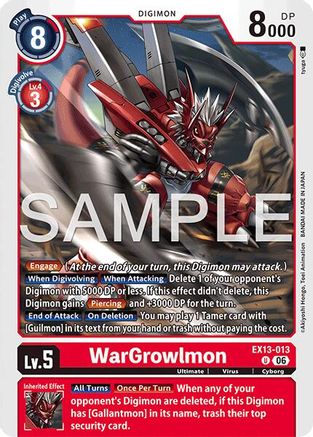 WarGrowlmon (EX13-013) - [Chivalrous XIII]