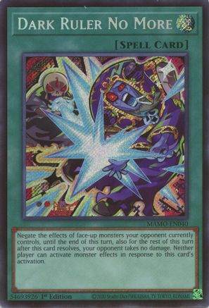Dark Ruler No More (Secret Rare) [MAMO-EN040] - Magnificent Monsters 1st Edition - Secret Rare