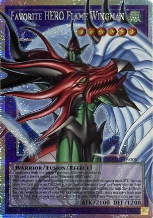 Favorite HERO Flame Wingman (Starlight Rare) (Extended Art) [MAMO-EN005] - Magnificent Monsters 1st Edition - Starlight Rare