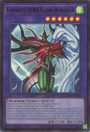 Favorite HERO Flame Wingman [MAMO-EN005] - Magnificent Monsters 1st Edition - Ultra Rare