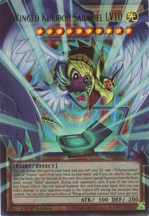 Winged Kuriboh Sabatiel LV10 (Extended Art) [MAMO-EN006] - Magnificent Monsters 1st Edition - Ultra Rare