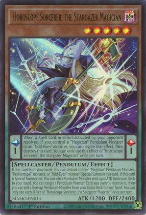 Horoscope Sorcerer, the Stargazer Magician [MAMO-EN014] - Magnificent Monsters 1st Edition - Ultra Rare