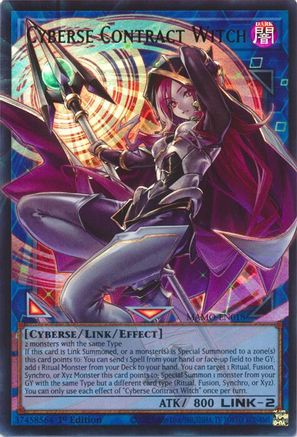 Cyberse Contract Witch (Extended Art) [MAMO-EN018] - Magnificent Monsters 1st Edition - Ultra Rare