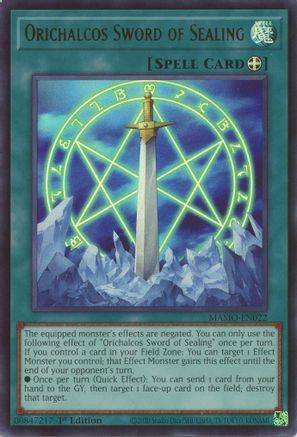 Orichalcos Sword of Sealing [MAMO-EN022] - Magnificent Monsters 1st Edition - Ultra Rare