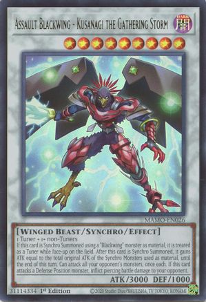 Assault Blackwing - Kusanagi the Gathering Storm [MAMO-EN026] - Magnificent Monsters 1st Edition - Ultra Rare