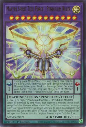 Master Spirit Tech Force - Pendulum Ruler [MAMO-EN027] - Magnificent Monsters 1st Edition - Ultra Rare