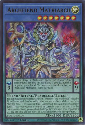 Archfiend Matriarch [MAMO-EN070] - Magnificent Monsters 1st Edition - Ultra Rare
