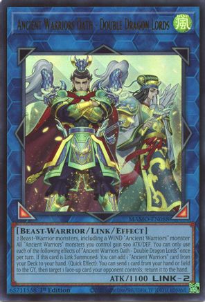 Ancient Warriors Oath - Double Dragon Lords [MAMO-EN088] - Magnificent Monsters 1st Edition - Ultra Rare
