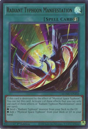 Radiant Typhoon Manifestation [MAMO-EN102] - Magnificent Monsters 1st Edition - Ultra Rare