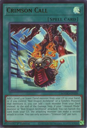 Crimson Call [MAMO-EN109] - Magnificent Monsters 1st Edition - Ultra Rare