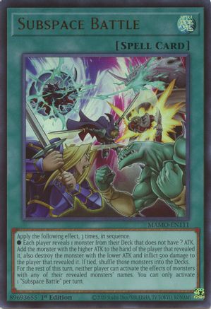 Subspace Battle [MAMO-EN111] - Magnificent Monsters 1st Edition - Ultra Rare