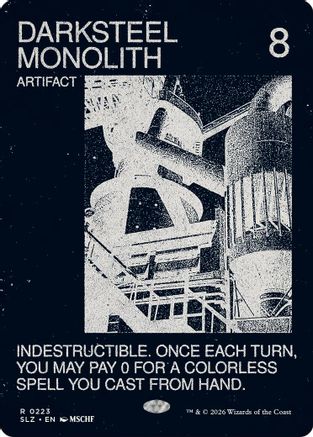 Darksteel Monolith (0223)  (SLZ-223) - [Secret Lair x MSCHF: The Zeta Set]