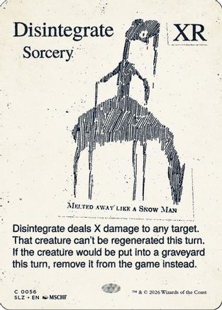 Disintegrate (0056)  (SLZ-056) - [Secret Lair x MSCHF: The Zeta Set]