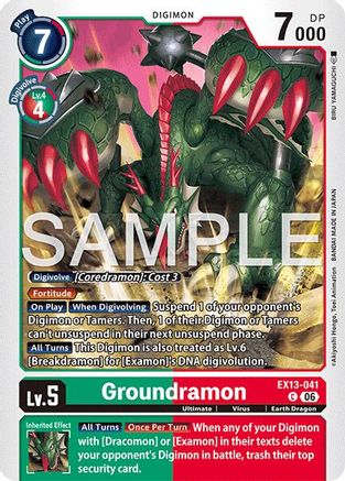 Groundramon (EX13-041) - [Chivalrous XIII]
