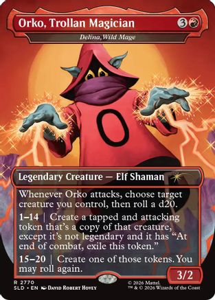 Orko, Trollan Magician - Delina, Wild Mage  [Foil]  (SLD-2770) - [Secret Lair Drop Series]