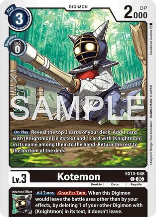 Kotemon (EX13-048) - [Chivalrous XIII]