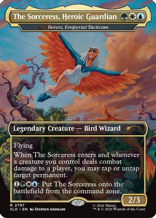 The Sorceress, Heroic Guardian - Derevi, Empyrial Tactician  (SLD-2787) - [Secret Lair Drop Series]