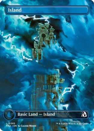 Island (Borderless) (0385)  [Foil]  (FRA-385) - [Reality Fracture]