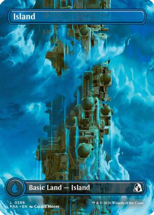 Island (Borderless) (0386)  [Foil]  (FRA-386) - [Reality Fracture]