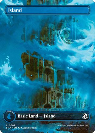 Island (Borderless) (0387)  [Foil]  (FRA-387) - [Reality Fracture]
